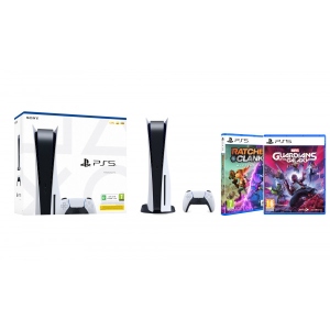 Ігрова приставка PlayStation 5 + PS5 Ratchet Clank Rift Apart + PS5 Marvel's Guardians of the Galaxy