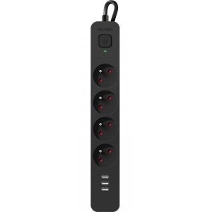 Мережевий фільтр Defender SFS 133 4 розетки 3хUSB Black (99457)