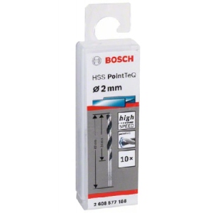 Свердло Bosch HSS-PointTeQ 2х24х49 мм 10 шт. (2.608.577.188)