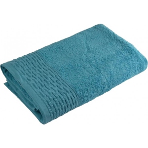 Рушник банний GM Textile махровий бірюзовий бордюр 70х140