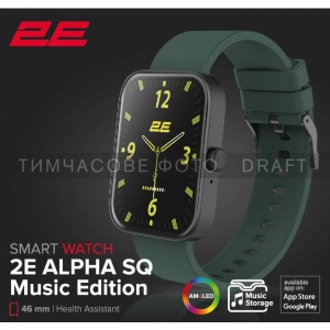 Смарт-годинник 2E Alpha SQ Music Edition (2E-CWW40BKGN) офіційний магазин