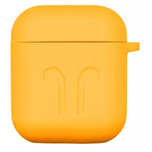 Чохол для навушників 2E for Apple AirPods Pure Color Silicone Imprint 1.5mm Yellow (2E-AIR-PODS-IBSI-1.5-YW)