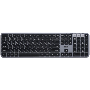 Клавіатура бездротова 2E KS240 WL/BT, EN/UK Gray/Black (2E-KS240WG_UA)