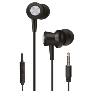 Навушники вкладиші 2E A1 Ergonomic Fit Mic Black (2E-IEA1BK)