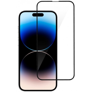Захисне скло для смартфону 2E for Apple iPhone 14 (6.1) 2.5D FCFG (1 Pack) Black Border (2E-IP-14-6.1-SMFCFG-BB) офіційний магазин