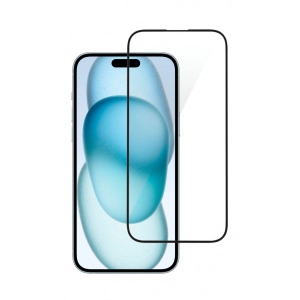 Захисне скло для смартфону 2E for Apple iPhone 15(6.1), 2.5D FCFG (2E-IP-15.-6.1-SMFCFG-BB)