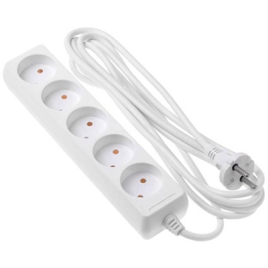 Подовжувач 220В 2E 5 розеток 1.5 м White (2E-U0510M1.5)