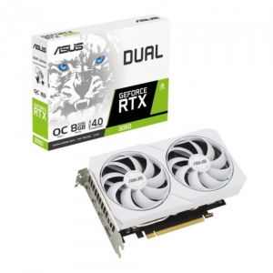 Відеокарта Asus GF RTX 3060  8GB GDDR6 Dual OC White (DUAL-RTX3060-O8G-WHITE)
