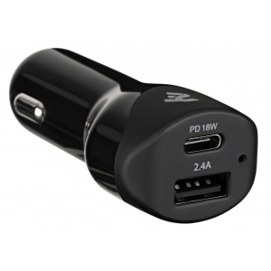 Автомобільний зарядний пристрій 2E Dual USB Type-C Black (2E-ACR18WQC) Київ