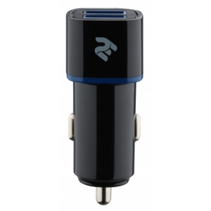 Автомобільний зарядний пристрій 2E Dual USB Car Charger Black (2E-ACR01-B)