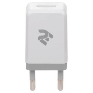 Мережевий зарядний пристрій 2E USB Wall Charger 1A White (2E-WC1USB1A-W) купити в Україні
