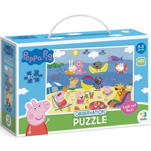 Пазли картонні (3-4 роки) Dodo Обсерваційний на 50 елементів Peppa Pig. Літні канікули (200473)