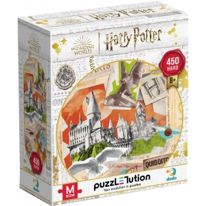 Пазли картонні (8 +) Dodo Hard-M Harry Potter. Школа Гоґвортс та поле для Квідичу, 450 елементів (200503)