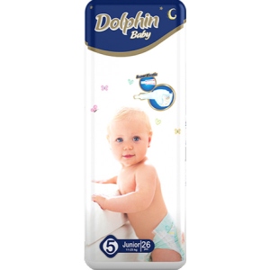 Одноразові підгузки Dolphin Junior Размер 5 (11-25 кг), 26 шт. (3406)