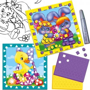 Стікерна мозаїка Vladi Toys Зайчата (VT4433-22)
