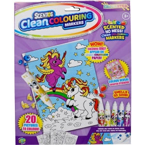 Набір для малювання Scentos Ароматний серії «Clean Colouring» – ЧАРІВНИЙ СВІТ (розмальовки, маркери, наліпки) (20210)