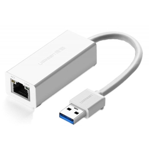 Перехідник USB-RJ-45 UGREEN CR111 USB 3.0-Ethernet RJ45 1000 Mb White (20255)