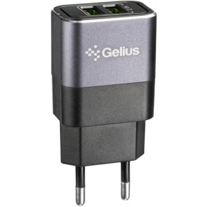 Мережевий зарядний пристрій Gelius Pro Iron GP-HC05 2USB 2.1A Black/Grey (74889)