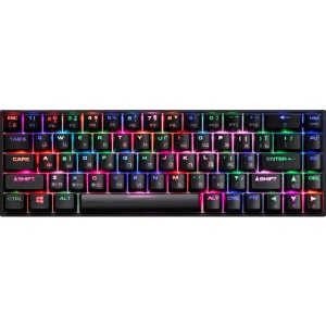 Клавіатура дротова ігрова 2E KG370 RGB 68key Gateron Red Switch USB Black Ukr (2E-KG370UBK-RD)