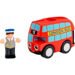 Інерційний ігровий транспорт для малюка Wow Toys Red Bus Basil Червоний автобус Василь (10412)