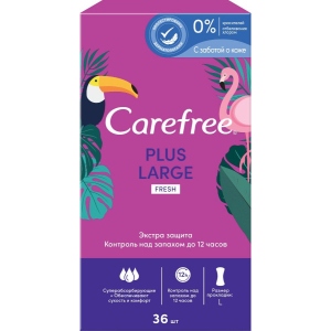 Прокладки гігієнічні Carefree Plus Large Fresh 36 шт. (3574661604770)
