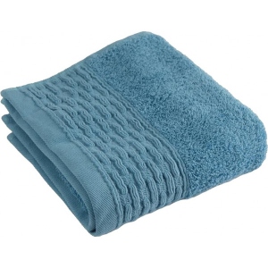 Рушник для обличчя GM Textile махровий бірюзовий бордюр 50х90
