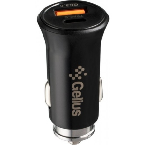 Автомобільний зарядний пристрій Gelius Pro Twix GP-CC006 USB+Type-C QC/PD18W + Cable MicroUSB Black (85176)