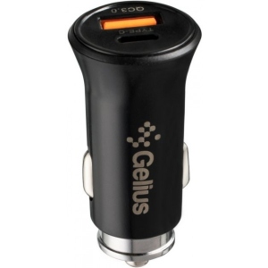 Автомобільний зарядний пристрій Gelius Pro Twix GP-CC006 USB+Type-C QC/PD18W + Cable Type-C Black (185177)