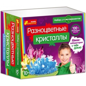 Набір для дослідження Ranok-Creative Різнокольорові кристали, рус. (219637)
