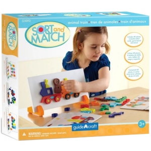 Настільна гра магнітна (3-4 роки) Guidecraft Manipulatives Поїзд зі звірятами (G5092)