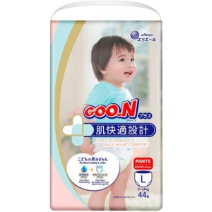 Одноразові підгузки-трусики Goo.N Plus Розмір L (9-14 кг), 44 шт. (843340)