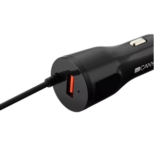 Автомобільний зарядний пристрій Canyon 1xUSB Micro USB Black (CNE-CCA031B-US)