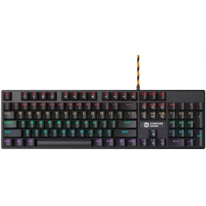 Клавіатура дротова ігрова Canyon Deimos GK-4 Rainbow LED ENG/UKR Black (CND-SKB4-US)
