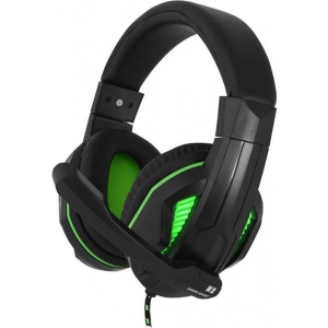 Гарнітура дротова ігрова Gemix N2 LED Black-Green Gaming