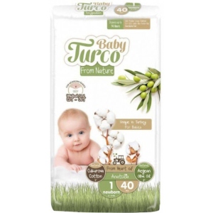 Одноразові підгузки Baby Turco Newborn (2-5 кг) 40 шт. (8682241200016)