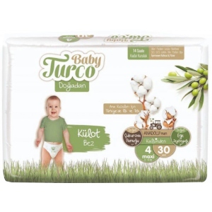 Одноразові підгузки Baby Turco Maxi (8-14 кг) 30 шт. (8682241200047) Київ