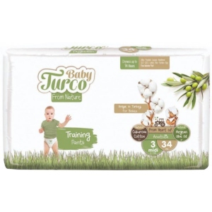 Одноразові підгузки-трусики Baby Turco Midi (5-9 кг) 34 шт. (8682241200672) інтернет-магазин