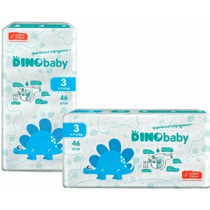 Одноразові підгузки DinoBaby Розмір 3 (4-9 кг), 46 шт. (DB3.607)