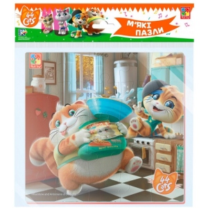 Пазли м'які (3-4 роки) Vladi Toys 44 Кота. На кухні (VT1111-02)