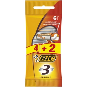 Станок чоловічий одноразовий BIC Sensitive 3 4+2 шт. (3086126693279) дешево