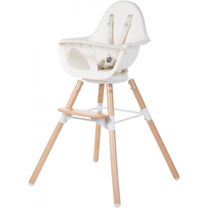 Стільчик для годування класичний Childhome Evolu ONE.80° Natural/White (CHEVO180NW)