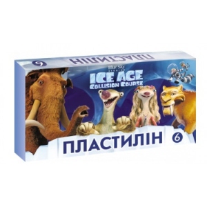 Пластилін класичний Мицар Серия Ice Age 6 цветов укр. (263375)