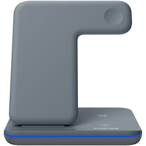 Зарядний пристрій Canyon WS-303 3 в 1 QI Dark Grey (CNS-WCS303DG)