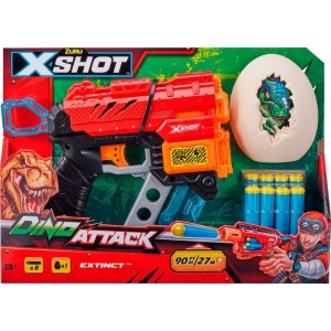 Бластер однозарядний
 ZURU X-Shot DINO Extinct (1 яйце, 8 патронів) - Діно Екстінкт (4870)