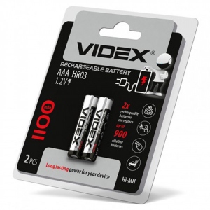 Акумулятор тип AAA Videx HR03/AAA 1000mAh Blister 2 шт. (23336)