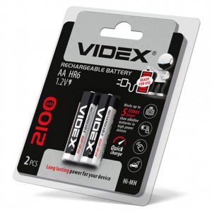 Акумулятор тип AA Videx HR6/AA 2100mAh Blister 2 шт. (23340)