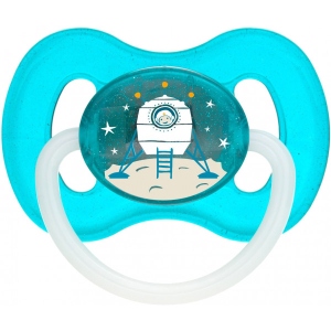 Кругла пустушка Canpol babies space латексна синя, 1 шт. (23/222_blu)