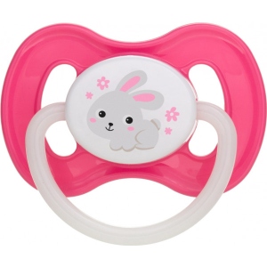 Кругла пустушка Canpol babies Bunny & Company латексна 0-6 міс. рожева, 1 шт. (23/277_pin)