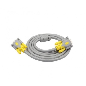 Кабель Merlion VGA-VGA 1.5 м Gray/Yellow (YT-VGA(M)/(M)3+6GR-1.5m/07416)