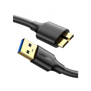Кабель синхронізації даних UGREEN US130 USB 3.0 A Male to Micro USB 3.0 Male 0.5m Black (10840)